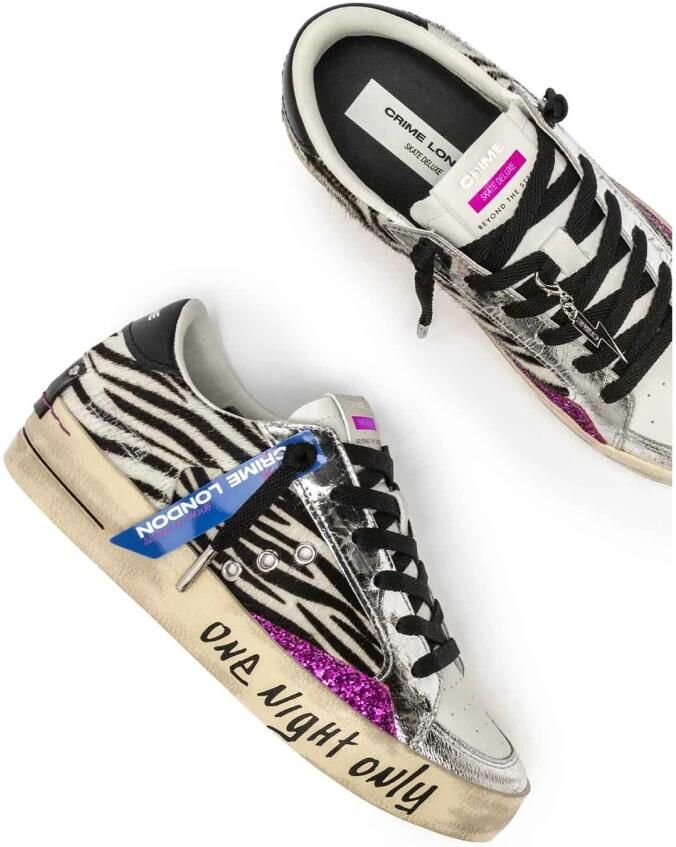 Crime London Zebra Print Sneakers OneNight Only