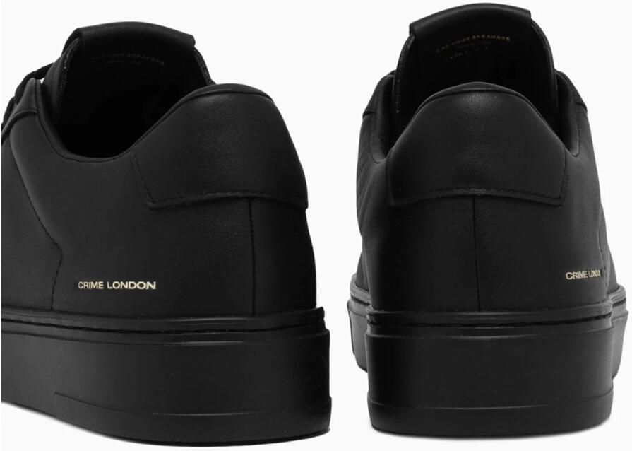 Crime London Zwarte leren sneakers