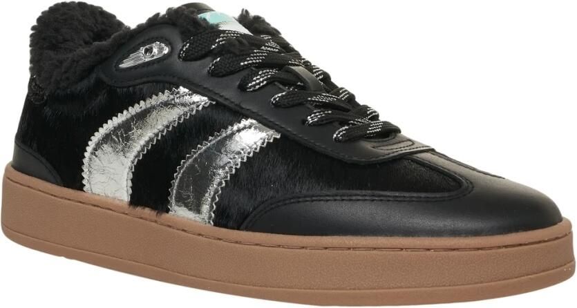 Crime London Zwarte Sneakers met Metalen Accenten