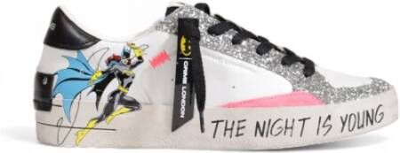 Crime London Textiel Accenten Leren Sneaker Dames Collectie White Dames