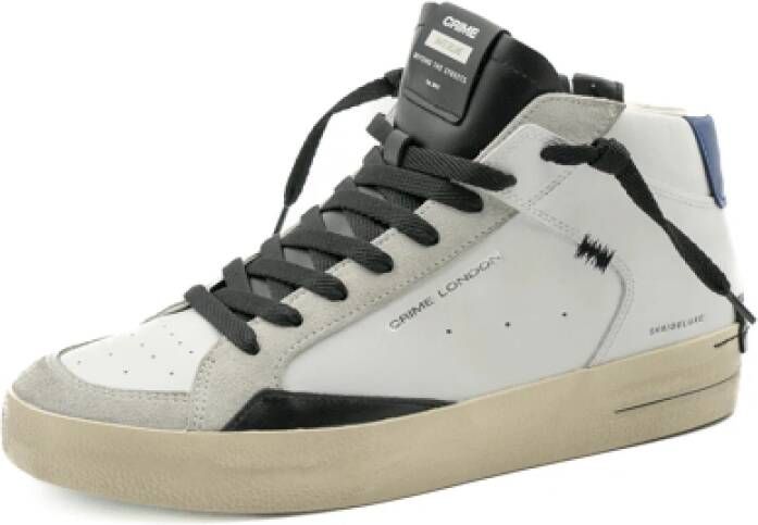 Crime London Deluxe Mid Sneakers voor Mannen White Heren