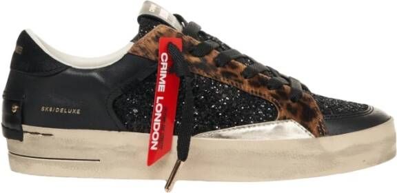 Crime London Dierenprint Sneakers Nero Aw25