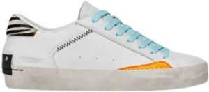 Crime London Distressed Bianco Sneakers Wit Dames
