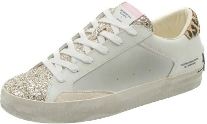 Crime London Distressed Leather Sneakers