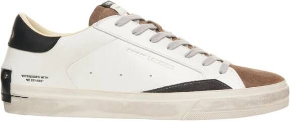 Crime London Distressed Leren Sneakers Bianco Aw25