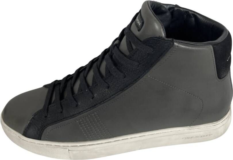 Crime London Essential High Heren Sneaker Donkergrijs Grijs Heren