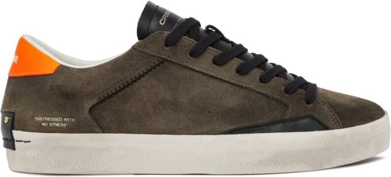 Crime London Gedistresseerde leren sneakers met patch