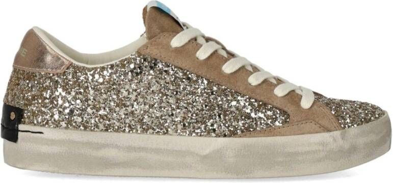Crime London Glitter Sneaker met Gouden Applicaties