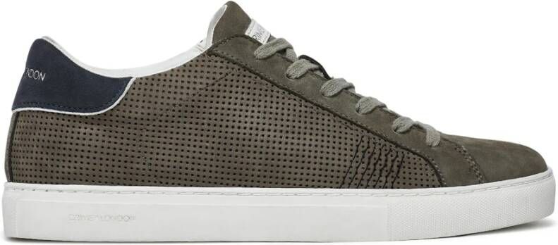 Crime London Grijze Micro-geperforeerde Sneakers Gray Heren