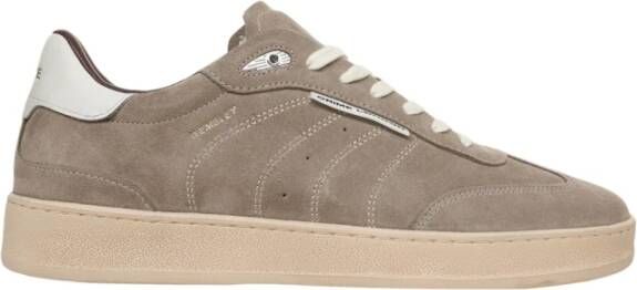 Crime London Grijze Sneakers Klassiek Design Veters