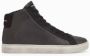 Crime London Hoge Grijze Leren Sneakers - Thumbnail 1