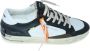 Crime London Italiaanse leren sneaker met militair groene details - Thumbnail 1
