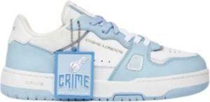 Crime London Italiaanse Leren Sneakers Off Court Celeste Wit Dames