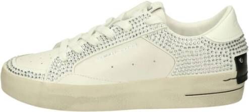 Crime London Witte Sneakers met Strass White Dames