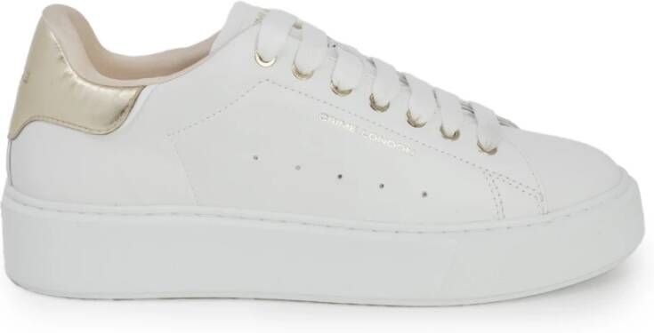 Crime London Lente Zomer Leren Sneakers Elevate Model White Dames