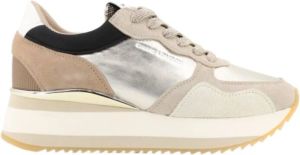 Crime London Patchwork Leren Wedge Sneakers Grijs Dames
