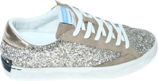 Crime London Platinum Glitter Sneaker