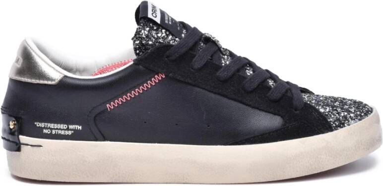 Crime London Sneaker met rubberen zool en veters
