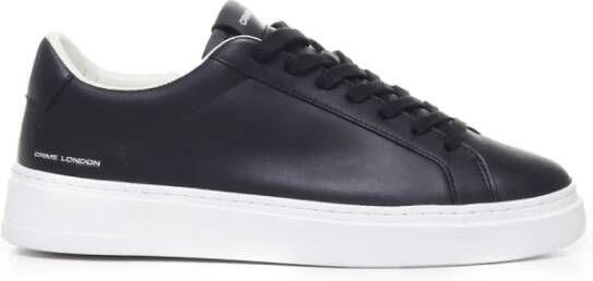 Crime London Zwarte Leren Veterschoenen met Rubberen Zool Black Heren - Foto 5