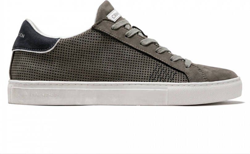 Crime London Grijze Micro-geperforeerde Sneakers Gray Heren