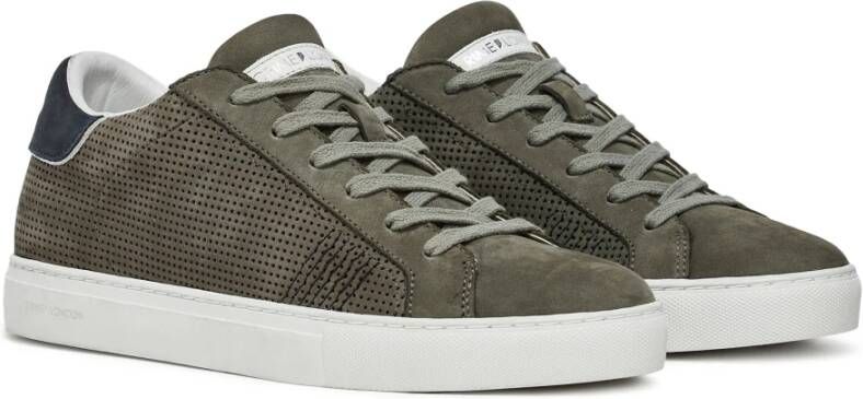 Crime London Grijze Micro-geperforeerde Sneakers Gray Heren