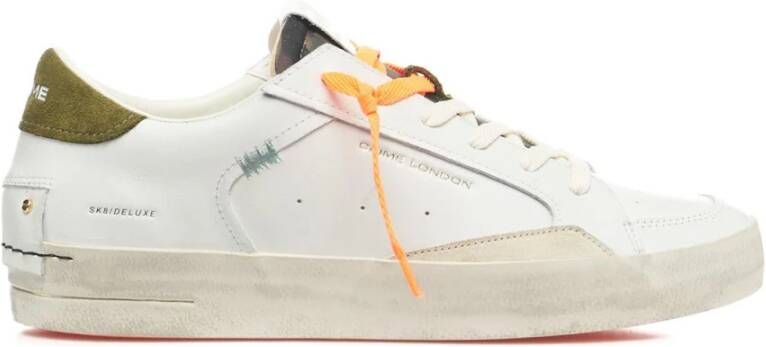 Crime London Sneakers met contrasterende hiel White Heren