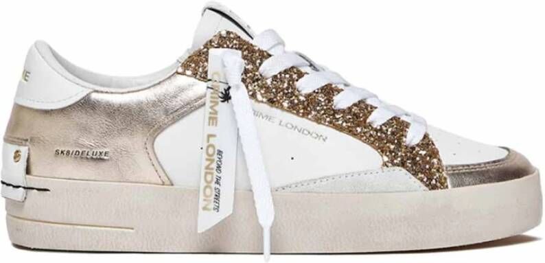 Crime London Gouden Glitter Sneakers Multicolor Dames