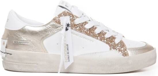 Crime London Gouden Glitter Sneakers Multicolor Dames