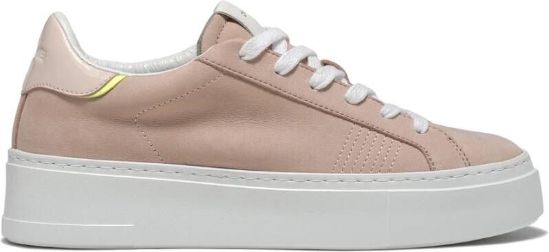 Crime London Klassieke Witte Sneakers Pink Dames