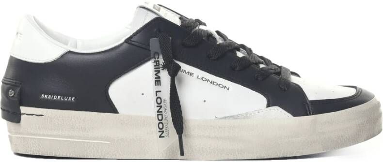 Crime London Contrasterende Hak Leren Sneakers White Heren - Foto 1