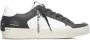 Crime London Zwarte Leren Sneakers Met Rubberen Zool Sportief Ontwerp - Thumbnail 5