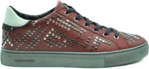 Crime London Stijlvolle Sneakers voor Modieuze Vrouwen Rood Dames