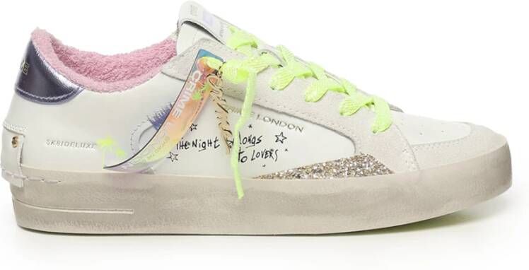 Crime London White Sneakers SK8 Deluxe