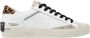 Crime London Witte Distressed Damessneakers met Panther Print - Thumbnail 1