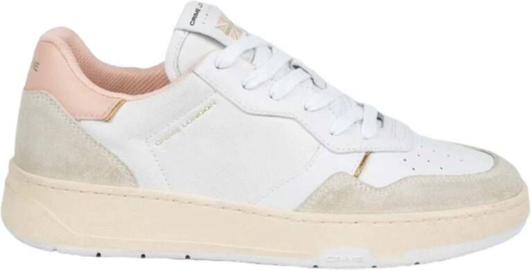 Crime London Witte en Blush Timeless Sneakers Multicolor Dames