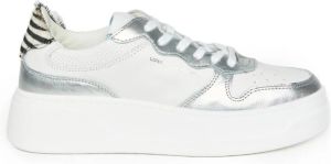 Crime London Witte en Zilveren Lage Sneakers Wit Dames