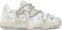 Crime London Witte geperforeerde leren sneakers met strass-veters - Thumbnail 1