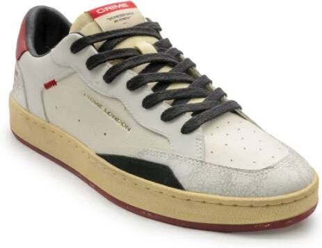 Crime London Witte leren Chelsea sneakers White Heren
