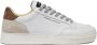 Crime London Witte leren sneaker met crèmekleurige details - Thumbnail 1