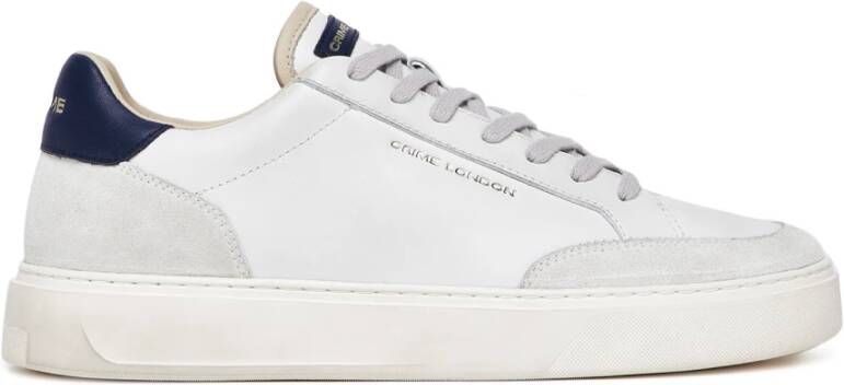 Crime London Witte leren sneakers