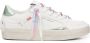 Crime London Witte leren sneakers met groene details - Thumbnail 5