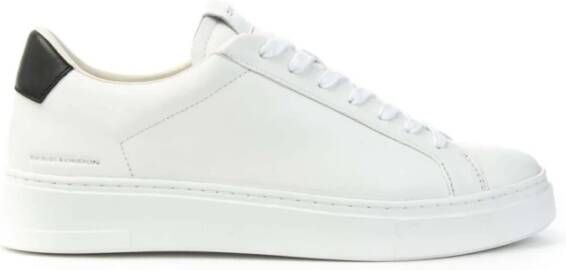 Crime London Witte Leren Sneakers met Ronde Neus en Logo Patch White Heren - Foto 2