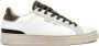 Crime London Witte leren sneakers met suède inzetstukken - Thumbnail 1