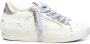 Crime London Witte Leren Sneakers met Vintage Effect - Thumbnail 1