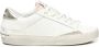 Crime London Witte Leren Sneakers met Vintage Effect - Thumbnail 1