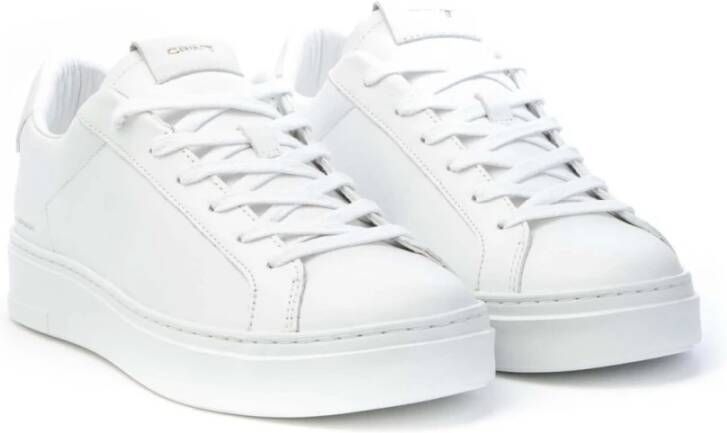 Crime London Witte Leren Sneakers voor Heren Wit Heren