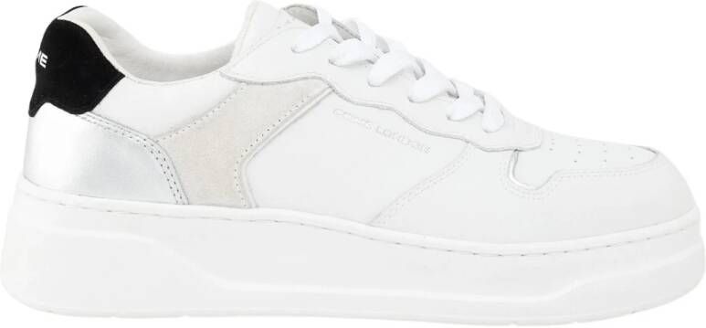 Crime London Witte magnetische sneakers met zwarte band