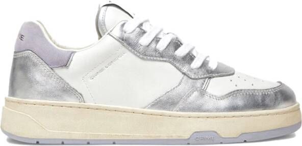 Crime London Witte en Zilveren Timeless Sneakers Multicolor Dames