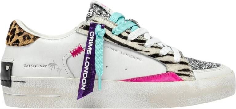Crime London Zebraprint leren sneakers