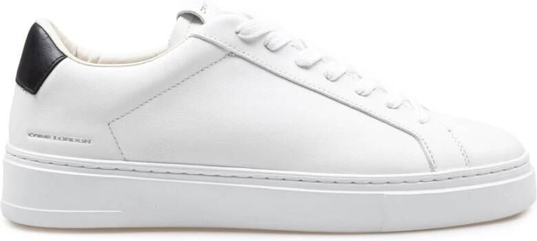 Crime London Witte Leren Sneakers met Ronde Neus en Logo Patch White Heren - Foto 4